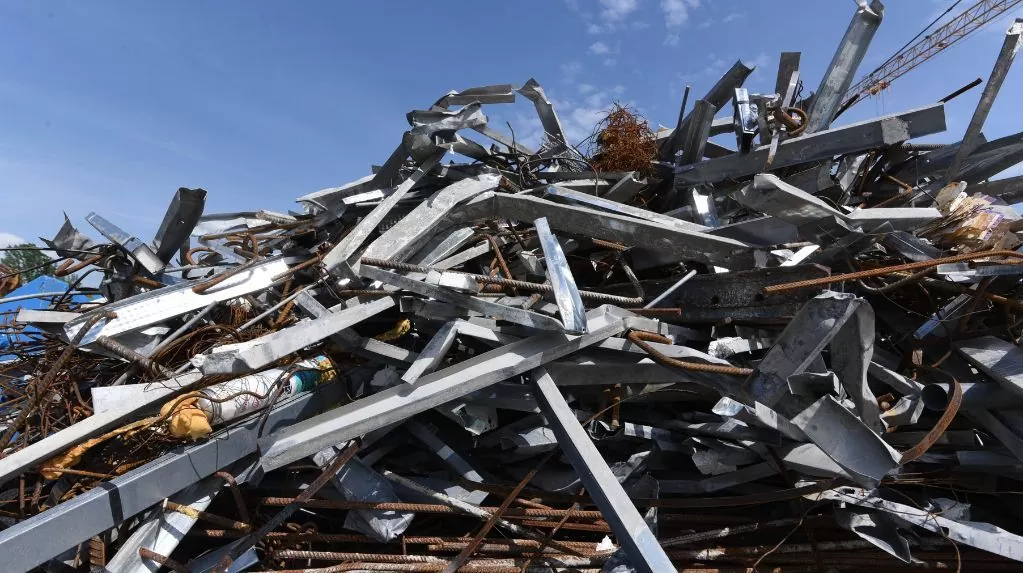 Metal recycling facility background